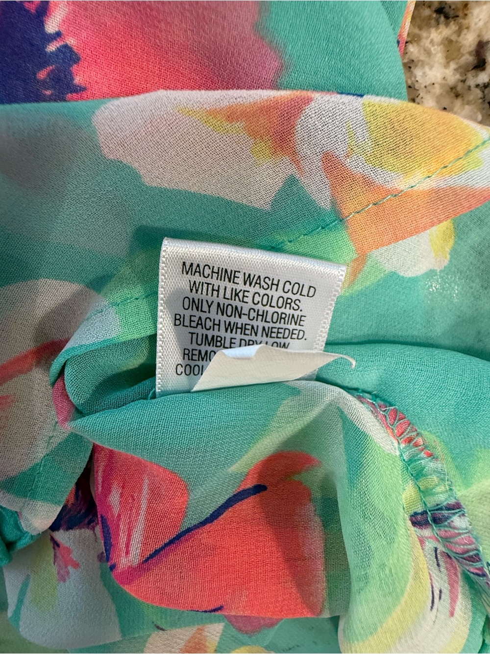 Candies floral tank top teal pink purple SZ XS - Picture 7 of 11
